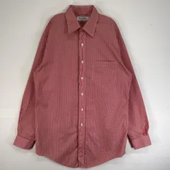 古着 ブルックスブラザーズ Brooks Brothers 長袖シャツ カラーステイ 胸ポケ  レッド系 チェック メンズ