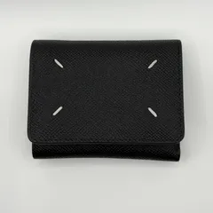 Maison Margiela 三つ折り財布　4ステッチ 三つ折り ウォレット　メゾンマルジェラ　ブラック