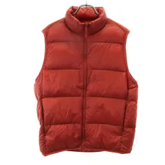 UNIQLO ユニクロ ウルトラライト ダウンベスト M レッド系 収納袋付き メンズ 古着