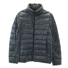 UNIQLO ユニクロ 千鳥柄 ウルトラライトダウンジャケット M グレー レディース 古着