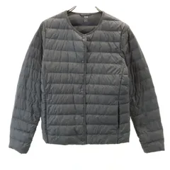 美品 UNIQLO ユニクロ ウルトラライトコンパクト ダウンジャケット M グレー レディース 古着