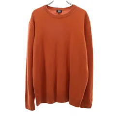 UNIQLO ユニクロ カシミヤ100％ 長袖 セーター L オレンジ ニット メンズ 古着