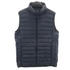 UNIQLO ユニクロ ウルトラライト ダウンベスト S ネイビー 収納袋付き メンズ 古着