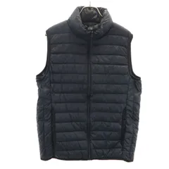 UNIQLO ユニクロ ウルトラライト ダウンベスト M ブラック系 収納袋付き メンズ 古着