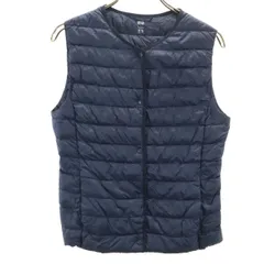 美品 UNIQLO ユニクロ ウルトラライト ダウンベスト S ネイビー レディース 古着