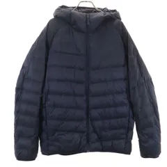 UNIQLO ユニクロ ウルトラライト シームレス ダウンパーカー XL ネイビー メンズ 古着