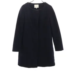 BEAUTY＆YOUTH UNITED ARROWS ビューティーアンドユース ユナイテッドアローズ ノーカラーコート S ネイビー レディース 古着