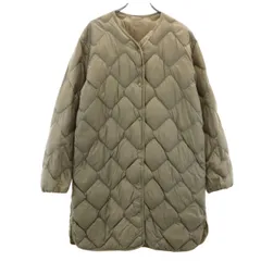 UNIQLO ユニクロ ウルトラライト ダウンコート M グレージュ 収納袋付き レディース 古着