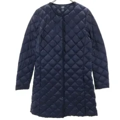 UNIQLO ユニクロ ウルトラライトダウン ロングコート M ネイビー レディース 古着