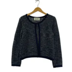 ROPE' ロペ ノーカラー ジャケットライクカーディガン sizeM/ネイビー系