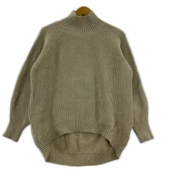 SENSE OF PLACE by URBAN RESEARCH センスオブプレイスバイアーバンリサーチ ハイネック バックロング ニットセーター sizeFree/ベージュ