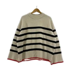 ZARA ザラ ボーダー クルーネックニット sizeEUR M/ライトベージュ×ブラック×ピンク