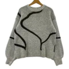 CIAOPANIC TYPY チャオパニックティピー 総柄 サイドスリットニット sizeONE/ライトグレー系×ブラウン