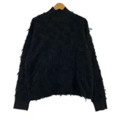 Ray BEAMS レイビームス カット ジャガード フリンジ ハイネックニット size表記なし/ブラック