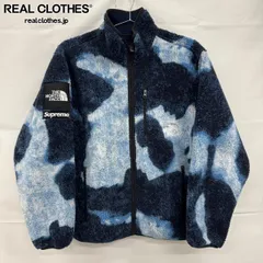 Supreme×THE NORTH FACE/シュプリーム×ノースフェイス【21AW】BleachedDenimPrintFleeceJacket/フリース ジャケット/インディゴ/M