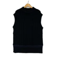 BEAUTY&YOUTH UNITED ARROWS ビューティアンドユースユナイテッドアローズ クルーネック ケーブルニットベスト size表記なし/ブラック