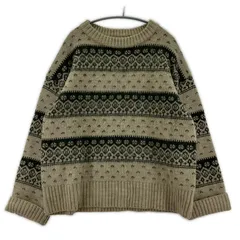 URBAN RESEARCH DOORS アーバンリサーチドアーズ 総柄 ニットセーター sizeM/ベージュ