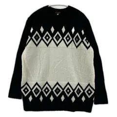 EVEX by KRIZIA エヴェックス バイ クリツィア バイカラー ニットセーター size42/ブラック×オフホワイト