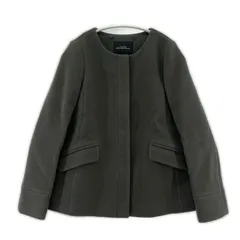 green label relaxing グリーンレーベルリラクシング  ノーカラージャケット size38/チャコールグレー