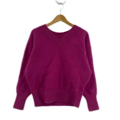 PLST プラステ Vネック ドルマン ニットセーター sizeM/ピンク