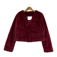 CECIL McBEE セシルマクビー フェイクファージャケット sizeM/レッド