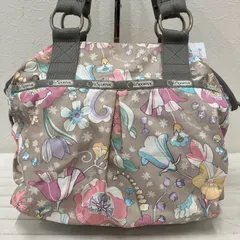 6705　LeSportsac　レスポートサック　　肩がけ　斜めがけ　紐調節可能 トートバッグ　ハンドバッグ　手提げ 総柄　花柄　パステルカラー　ナイロン ポケット多数