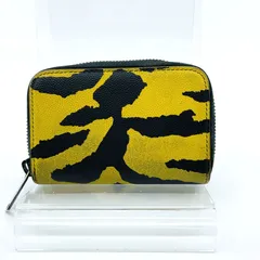 サンローラン　Saint Laurent　総柄　コインパース　コインケース　小銭入れ　イエロー×ブラック