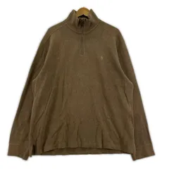 POLO RALPH LAUREN ポロ・ラルフローレン ハーフジップニット sizeL/ブラウン