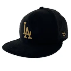 NEW ERA ニューエラ 59FIFTY ロサンゼルス・ドジャース フェイクスエードキャップ size7 3/8/ブラック
