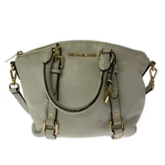 MICHAEL KORS マイケルコース 2Way ロゴチャーム付きショルダーバッグ/ライトグレージュ