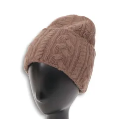 22AW★ Plage プラージュ les Tendre ALAN♪ カシミヤ混 ウール アラン編み ニット キャップ 帽子 Sz.F　レディースのサムネイル