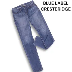 BLUE LABEL CRESTBRIDGE ブルーレーベルクレストブリッジ 加工 ストレッチ スリム デニム パンツ ジーンズ Sz.38 レディース