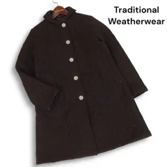 英国製★ Traditional Weatherwear トラディショナルウェザーウェア 中綿 ウール キルティング コート Sz.34 レディース