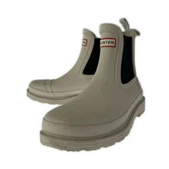 HUNTER ハンター サイドゴア ショートブーツ sizeUK5/アイボリー