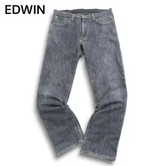 EDWIN エドウィン 403W WILD FIRE★ 加工 防風 防寒 裏起毛 ストレッチ デニム パンツ ジーンズ Sz.36 メンズ バイク 大きい