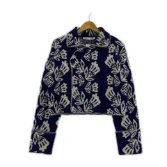 ZARA  ザラ  タグ付き 総柄 ニットジャケット sizeEUR S/パープル系