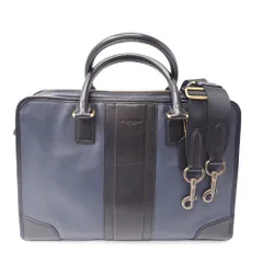 Ft634041 コーチ ブリーフケース ビジネスバッグ 書類かばん ネイビー系 メンズ COACH 中古