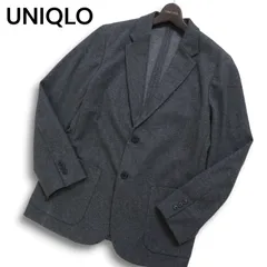 UNIQLO ユニクロ 秋冬★ コンフォート ウールライク テーラード ジャケット Sz.L メンズ 灰 グレー
