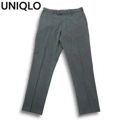22AW★ UNIQLO ユニクロ 秋冬 ヒートテック チドリ スマート スリムフィット ストレッチ スラックス パンツ Sz.82 メンズ 灰