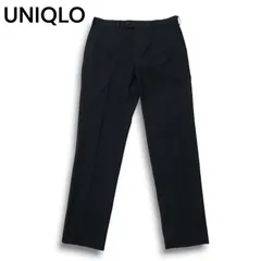 UNIQLO ユニクロ 秋冬 ヒートテック★ チェック スマート スリムフィット ストレッチ スラックス パンツ Sz.85cm メンズ 紺
