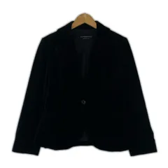 STRAWBERRY-FIELDS  ストロベリーフィールズ ベロア ワンボタンジャケット size表記なし/ブラック
