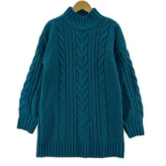 AZUL BY MOUSSY アズールバイマウジー ケーブル編み ハイネックニット sizeS/ブルー系