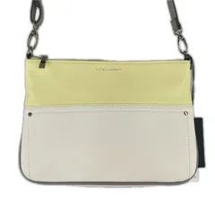 Laura Ashley ローラアシュレイ タグ付き スクエアショルダーバッグ/ホワイト×ライトイエロー×ライトグレー