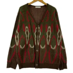 SENSE OF PLACE センスオブプレイス アーバンリサーチ カーディガンニット sizeM/ブラウン×ボルドー×ダークグリーン