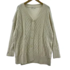 Rope Picnic ロペピクニック Vネック ニットカーディガン size38/ホワイト