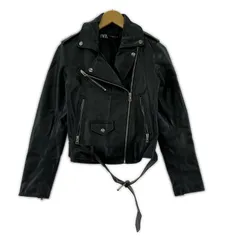 ZARA ザラ ベルト付きライダースジャケット sizeEUR XS/ブラック