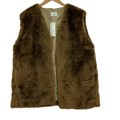 美品  LOWRYS FARM ローリーズファーム タグ付き ファーベスト sizeF/ブラウン