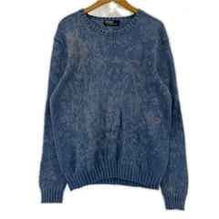 POLO RALPH LAUREN ポロラルフローレン ワンポイント刺繍ニット sizeM/ブルー系