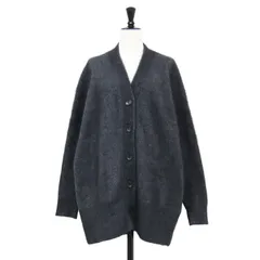 Spick&Span スピックアンドスパン カーディガン ダークグレー サイズ:FREE | 21秋冬 ファーニット ワイド Vネック カーディガン | ロング 長袖 オーバーサイズ ウール | トップス セーター【レディース】【中古】