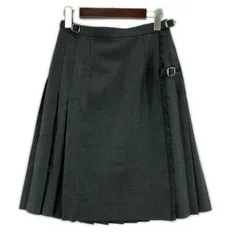 O’NEIL of DUBLIN オニールオブダブリン プリーツラップ巻きスカート sizeUS8/チャコールグレー